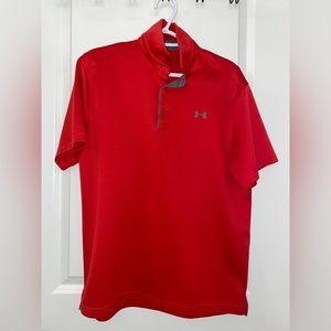 Men’s medium under armour polo - red